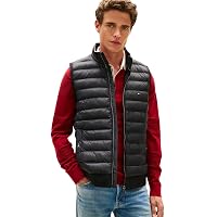 Tommy Hilfiger Uomo Gilet Mix Media Essential Imbottito, Nero (Black)