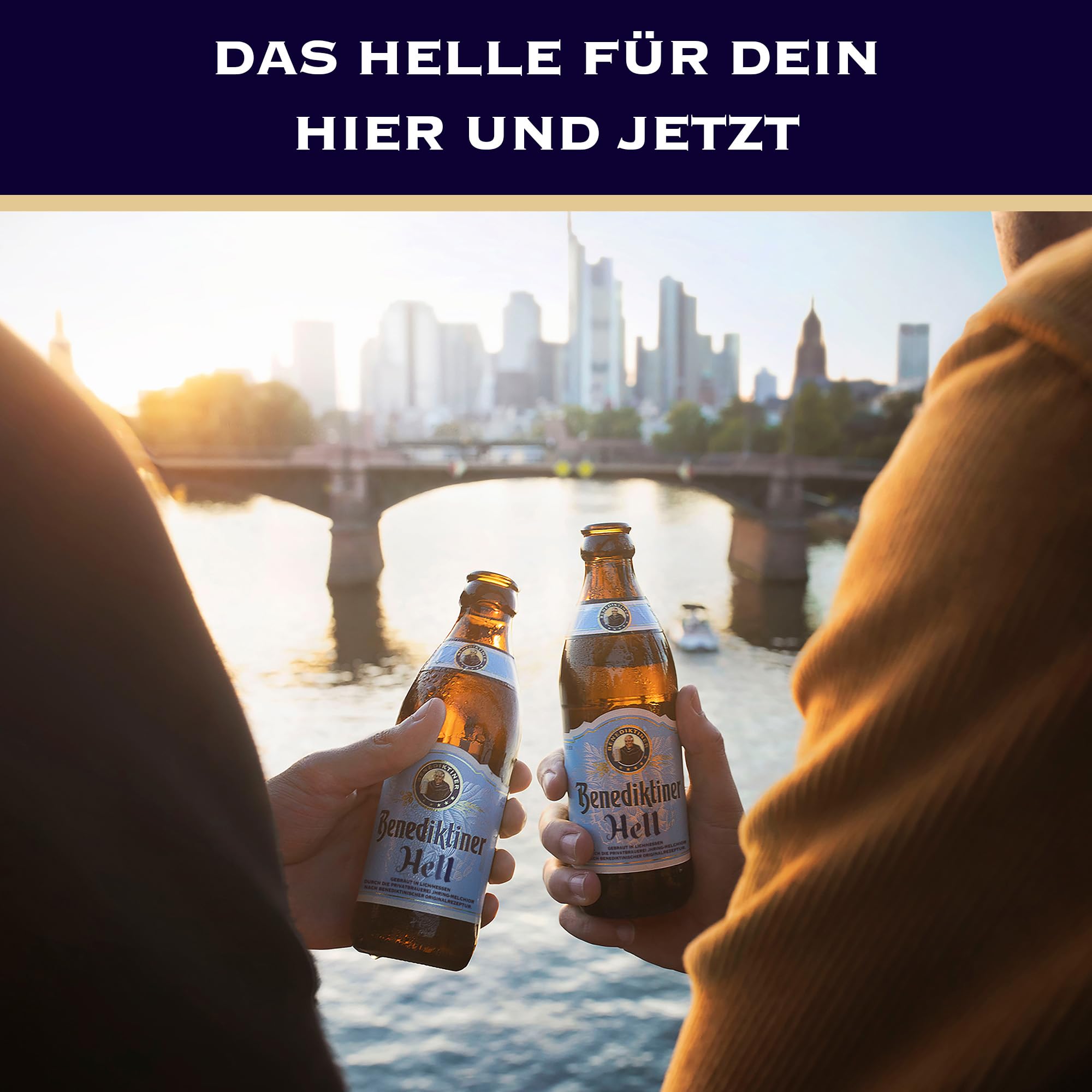 Benediktiner® Hell - Dosenbier (24x 0,5l) - Mildes helles Lager - Goldgelbe Farbe - Angenehme Malzsüße - Gebraut nach dem deutschen Reinheitsgebot