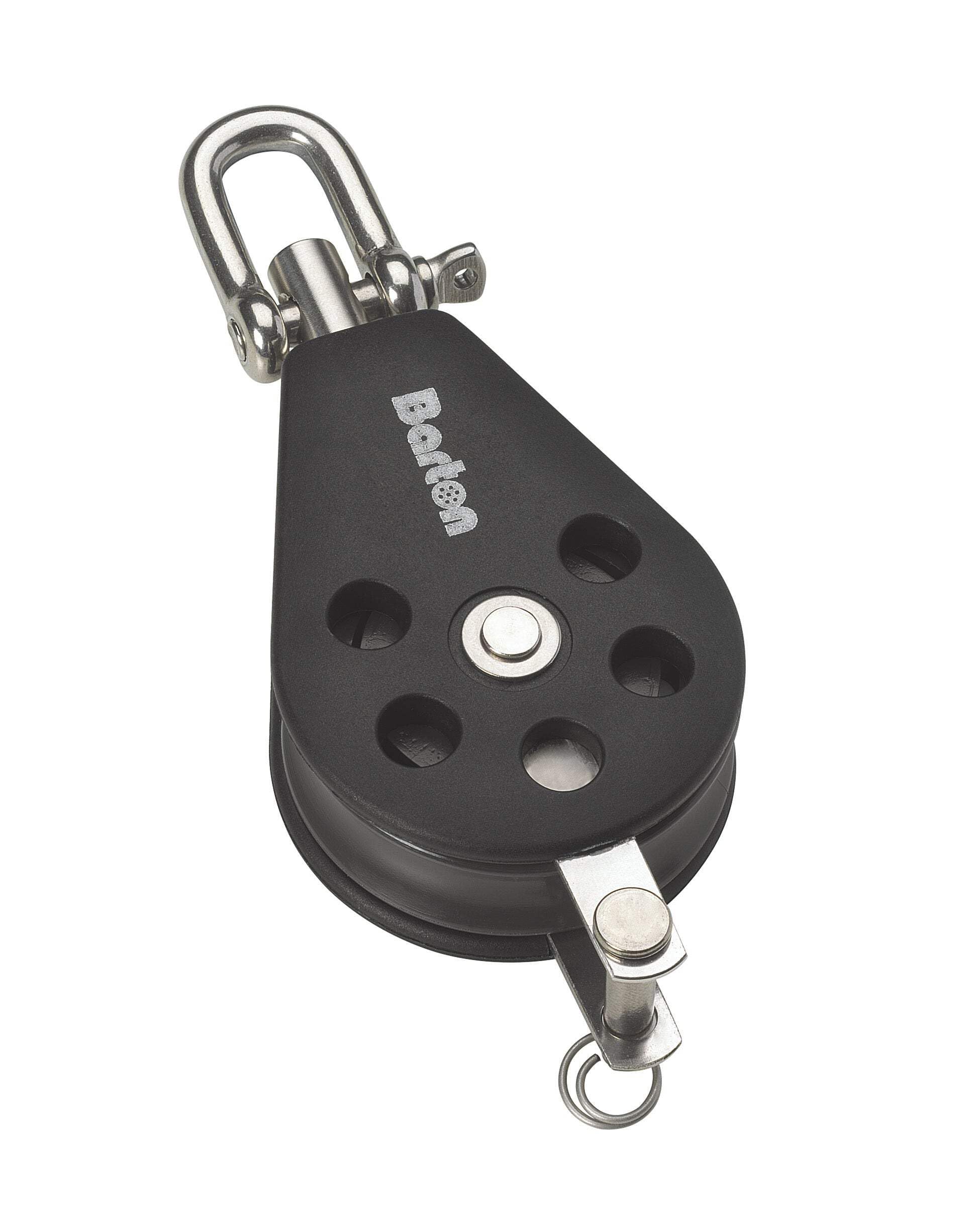 Poulie simple Barton 91 mm à réas large, œillet fixe stable et becket robuste - 2