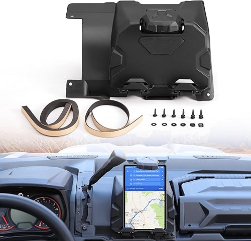 A & UTV PRO Soporte para tableta para 2016-2024 Can Am Defender HD5 HD8 HD10, soporte de teléfono para dispositivo electrónico con caja de
