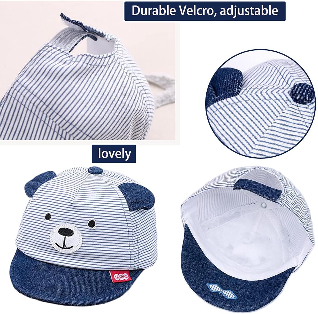Sun Hat for Baby Boy Girl, Soft Cotton Hat for Baby Toddler, Kids Baseball Caps for Little boy Girl Spring Summer Sun hat - Image 2