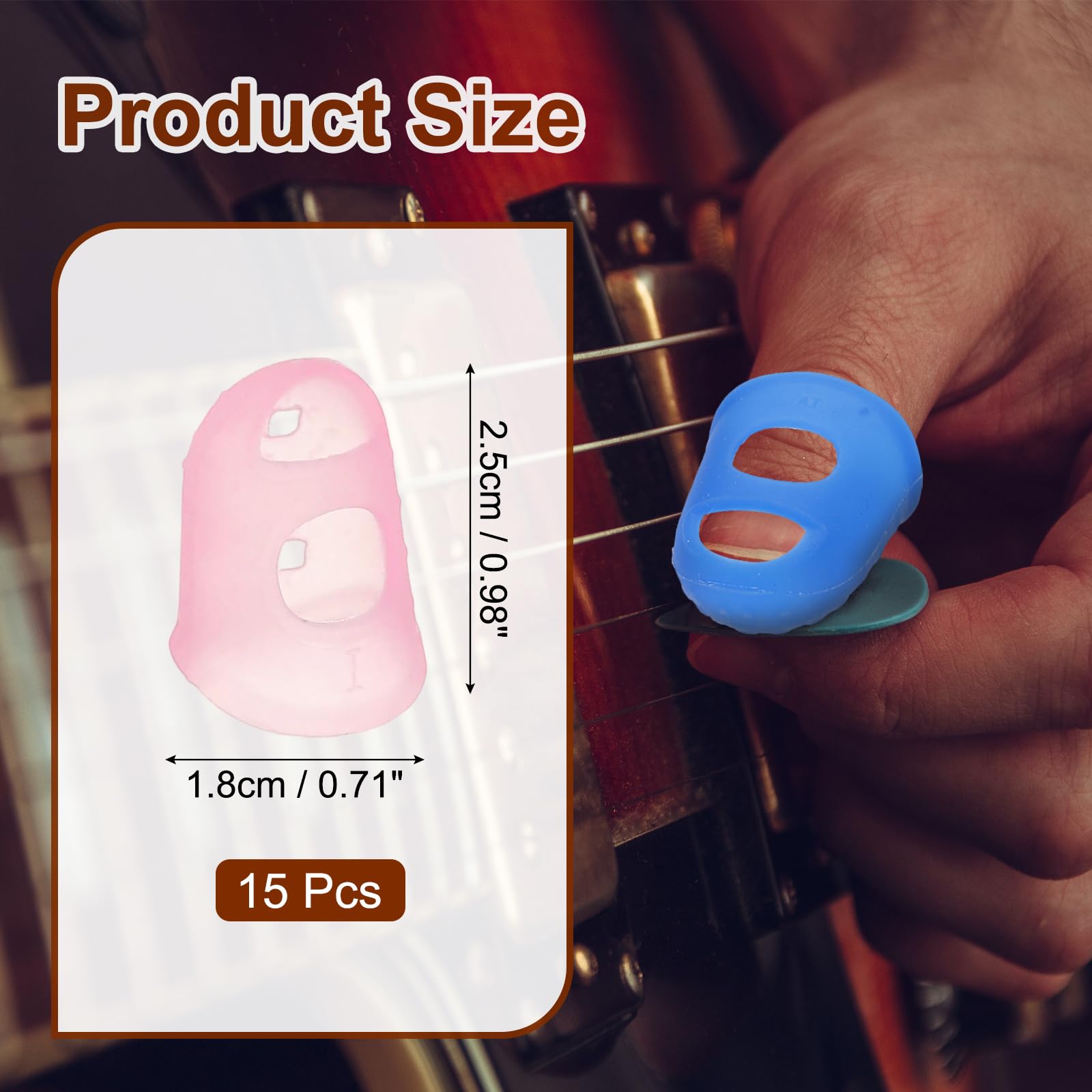 PATIKIL Protectores Dedos Silicona Rosa Guantes Transpirables Reutilizables S 15 Piezas