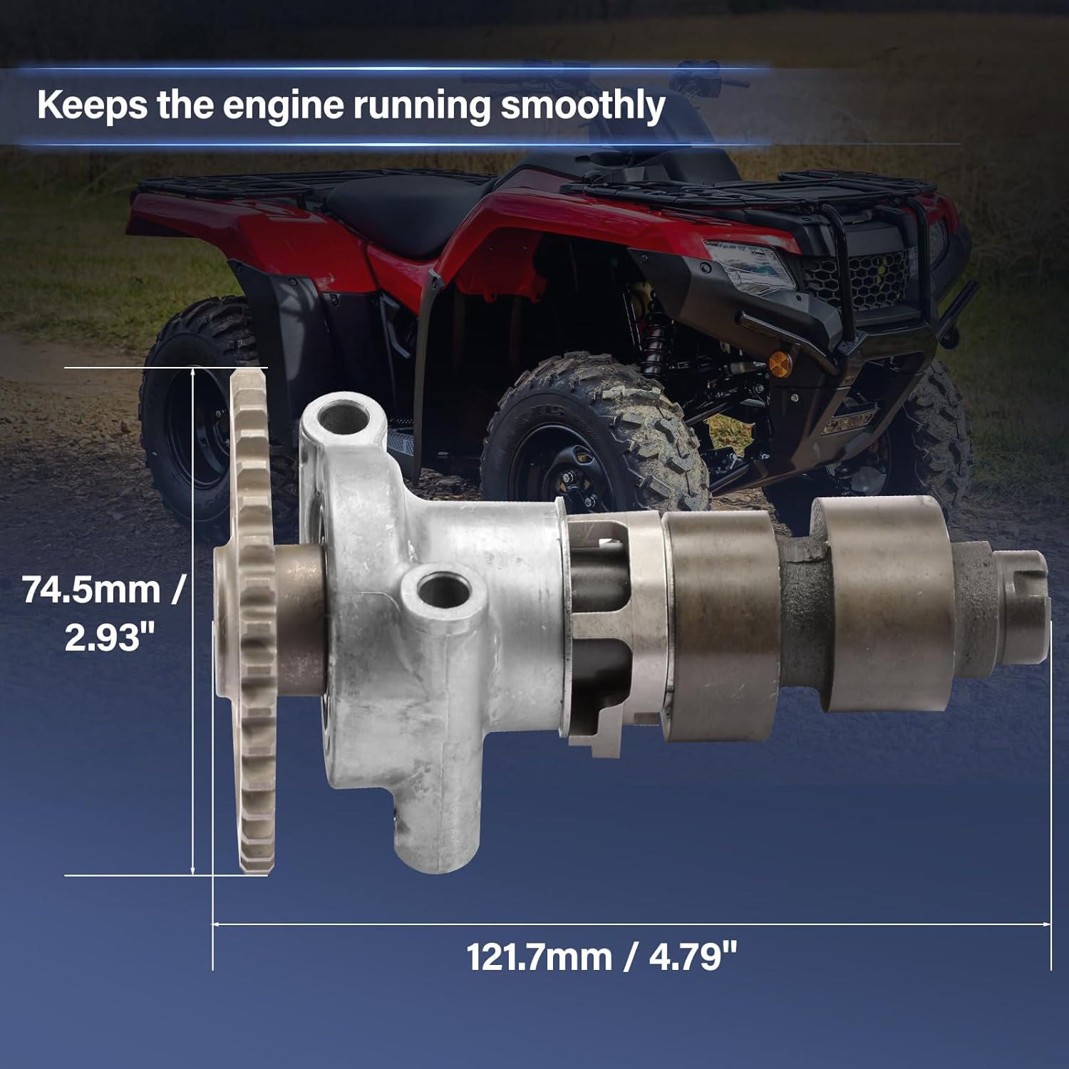 ATVMster Camshaft Fit for Honda Fourtrax Rincon TRX650FA 2003-2005, OE 14100-HN8-P00, 14100HN8P00
