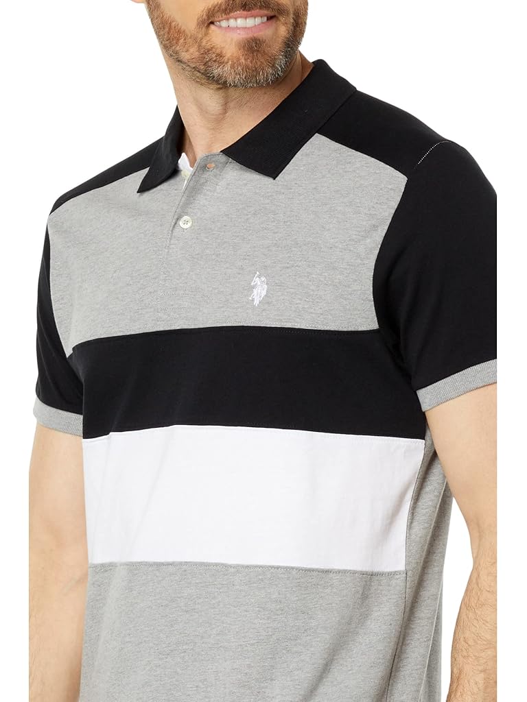 U.S. POLO ASSN. Slim Fit Chest Stripe Color-Block Polo