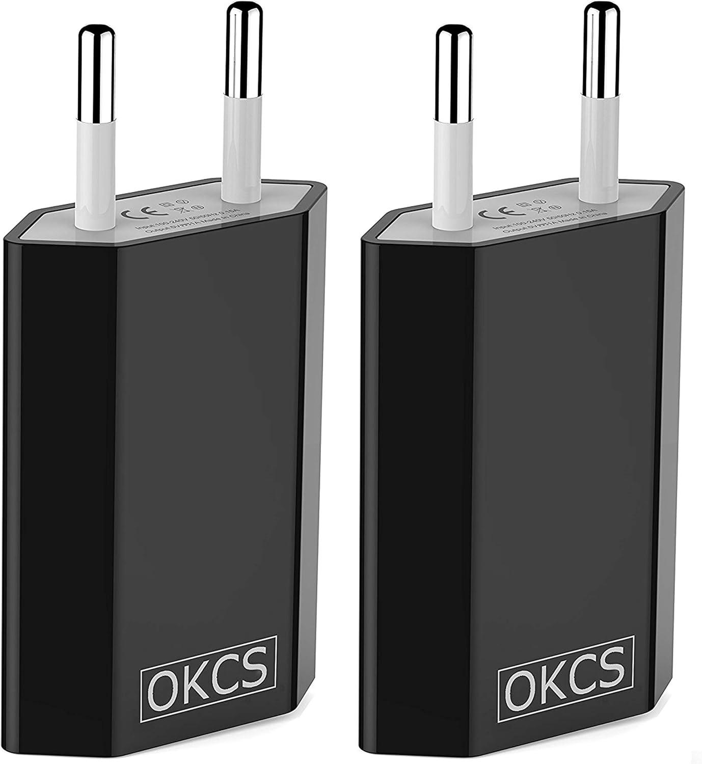 OKCS 5W 2X USB Netzteil Netzstecker Adapter 5V / 1A kompatibel für Smartphones/Tablets/eBook
