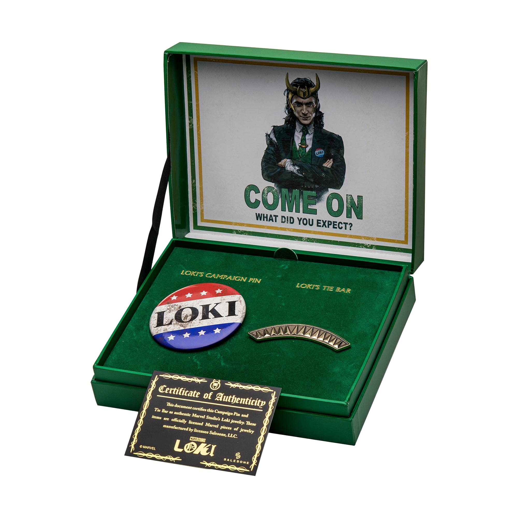 Marvel Loki Boîte collector d'épingle et pince à cravate
