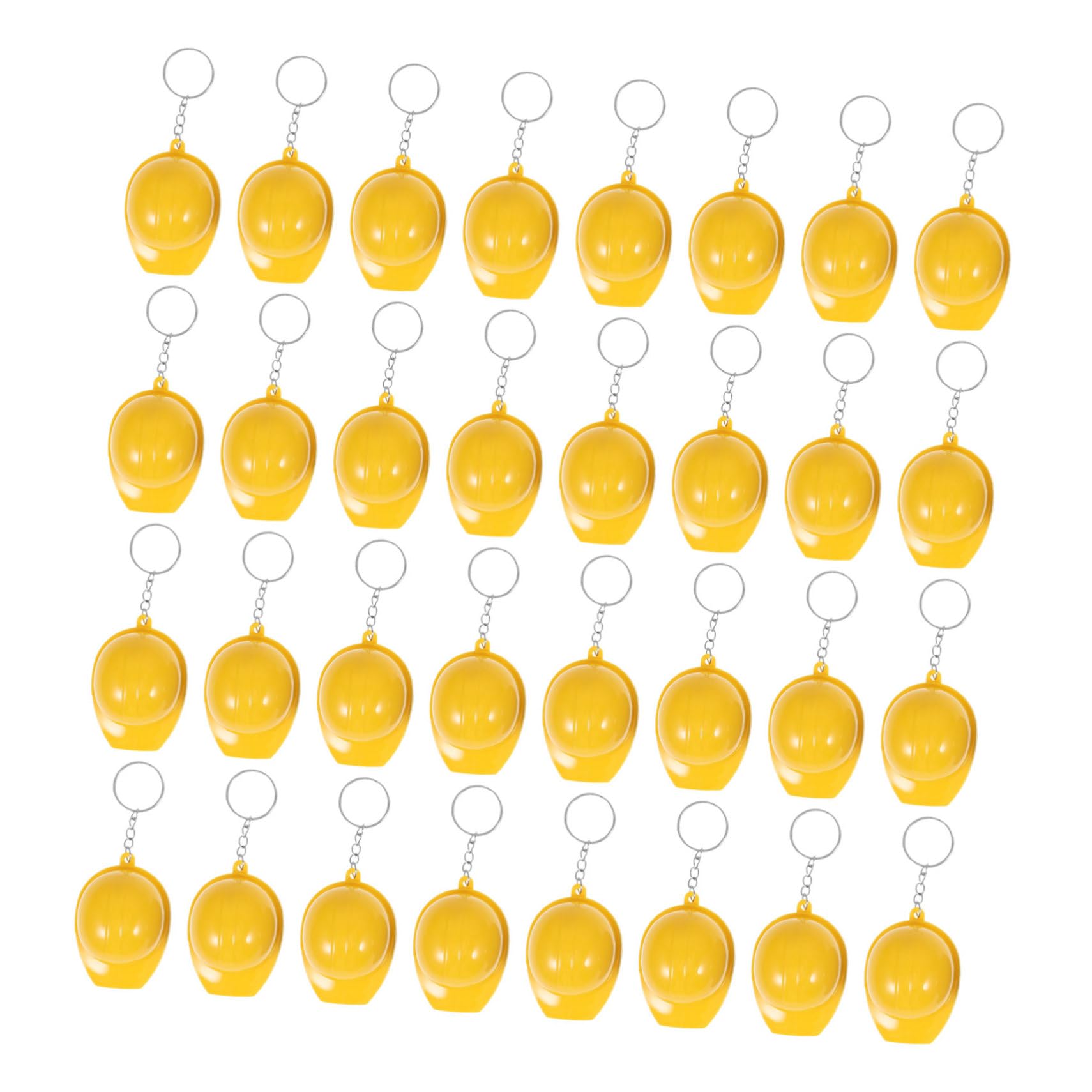 Mini porte-clés casque de sécurité jaune pendentif pour décoration de fête construction