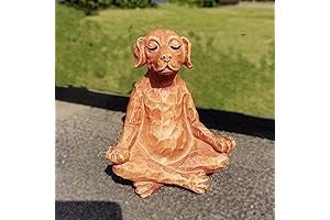 Meditating Dog Statue with Yoga Pose