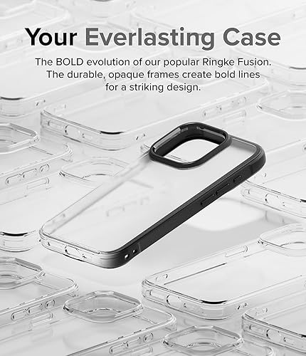 Miniatura 5 de Ringke Fusion Bold - Funda compatible con iPhone 15 Pro Max [negro mate] + estilo de cámara compatible con iPhone 15 Pro Max