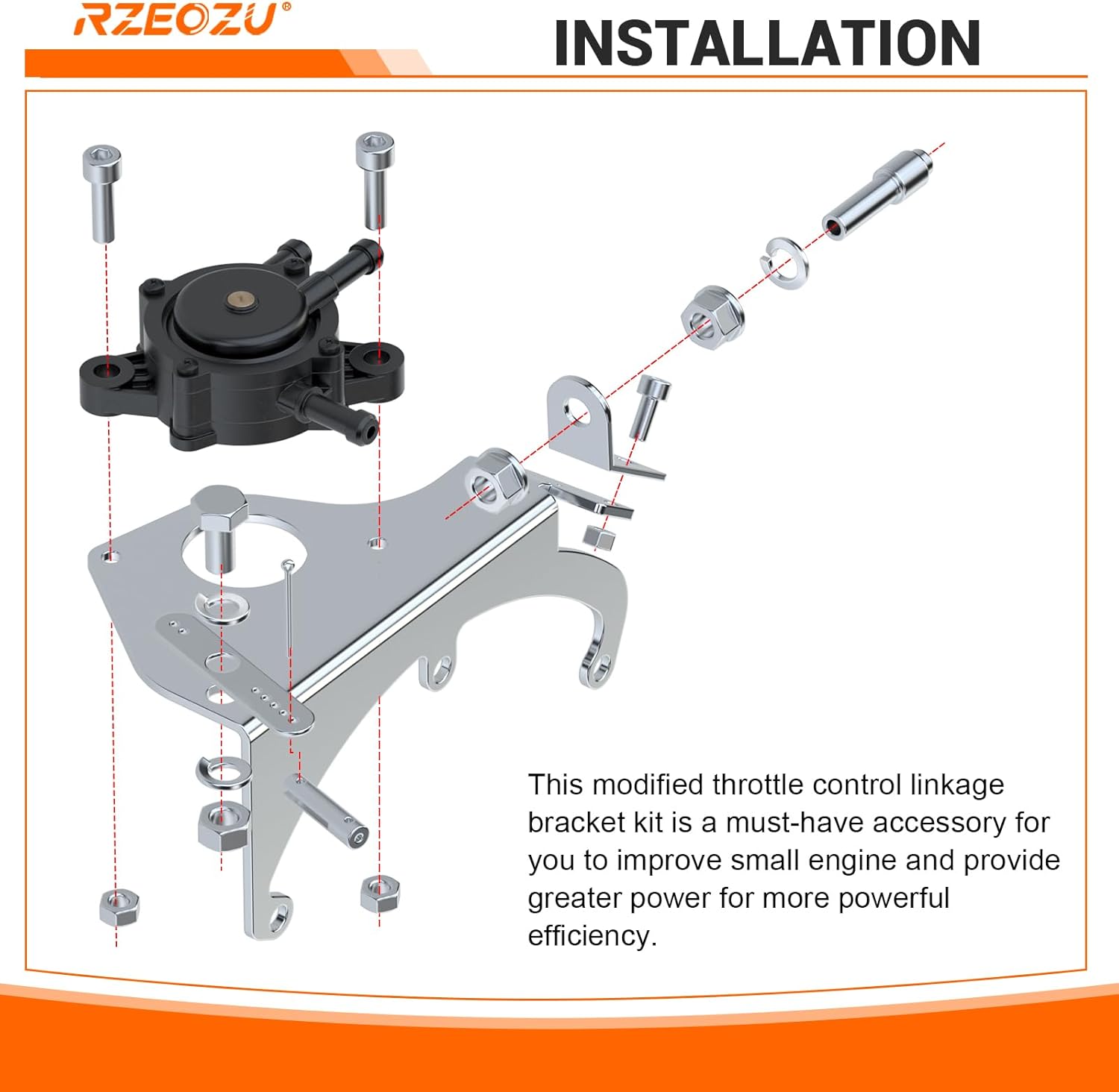212cc Mounting Top Throttle Plate Linkage Bracket Kit Replacement for Predator 212 224 196cc GX160 GX200 Engine Coleman CT200U CT200U-EX BT200X Baja MB200 Mini Bike Go Kart Parts