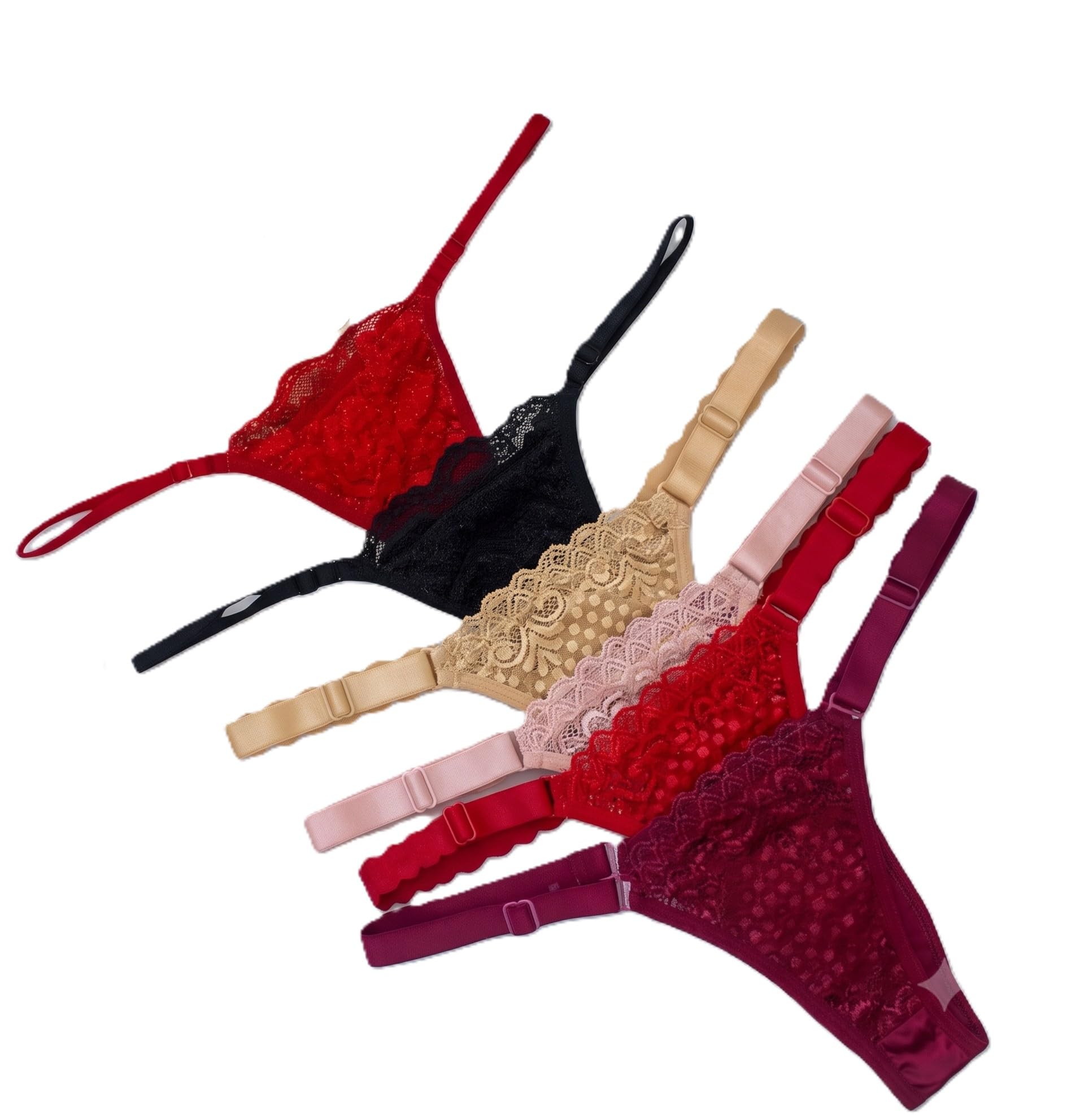 Assorted Pack of 2 Lace Thong G-String Panty Hipster Free Size-image-20