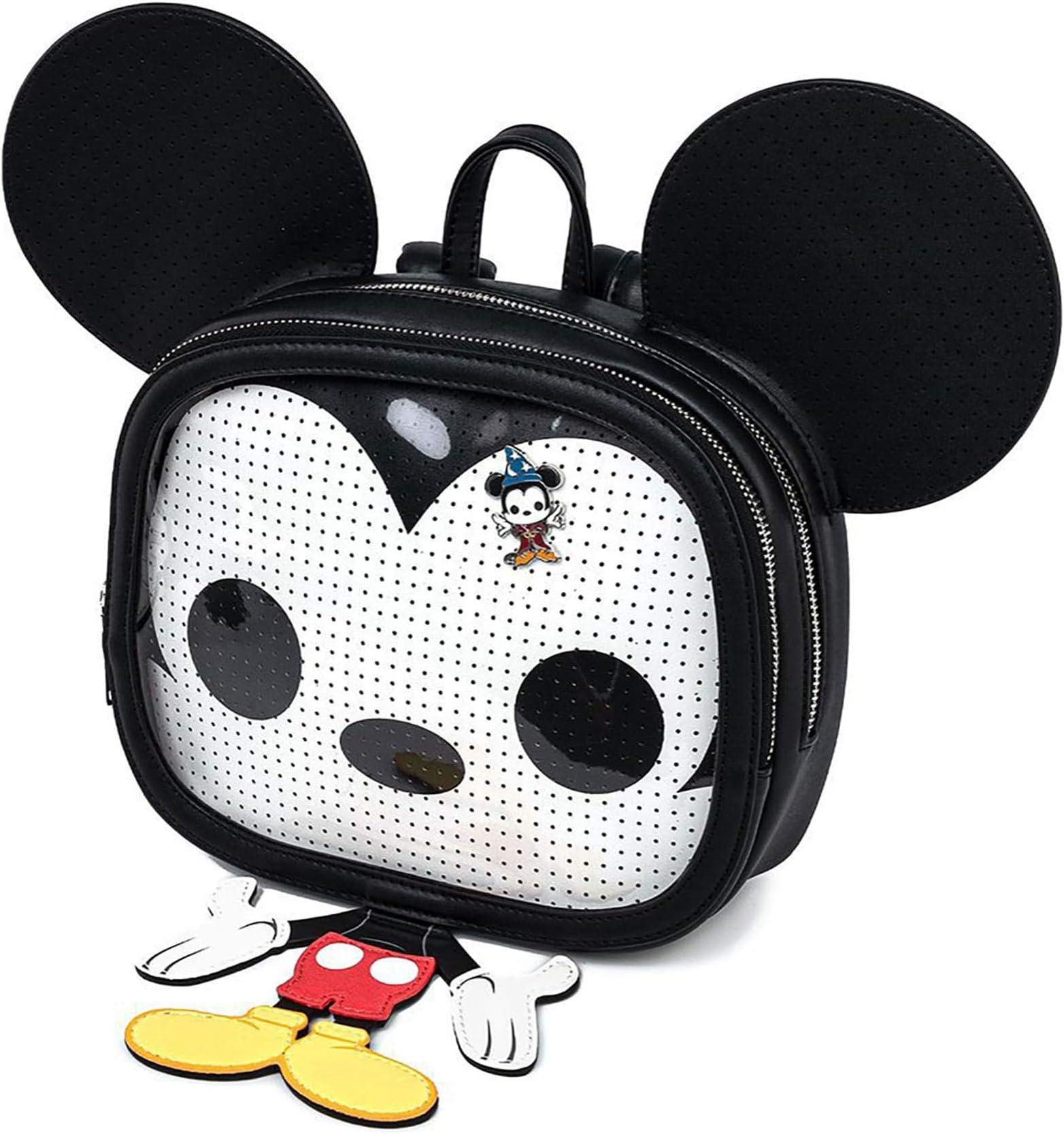 Loungefly Disney Mickey Pin Collector Backpack Pop Standard, Black, Wdbk1406, Loungefly - Backpack