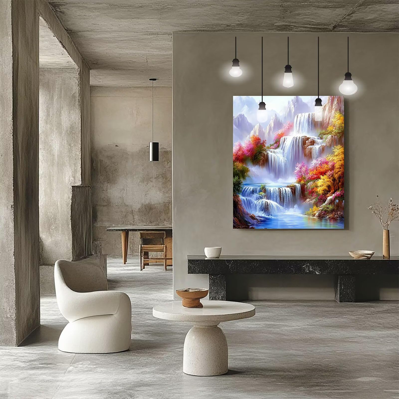 Falls Diamentowe zestawy artystyczne dla dorosłych, drzewo, malarstwo diamentowe, DIY, kryształowe zestawy artystyczne dla dorosłych, pełne wiercenie po numerach, 100 x 137 cm, haft krzyżykowy