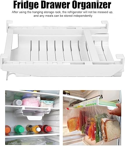 Miniatura 3 de Organizador para nevera, congelador, refrigerador, colgador de bolsa de refrigerador, bolsa colgante con cremallera, cajón de refrigerador, estante