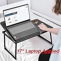 Vista 5 de CloudTrip Plus XL - Escritorio ajustable para laptop con luz, puerto USB, soporte para iPad, almacenamiento de cajón, escritorio ajustable más