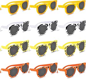 ArtCreativity Safari Sunglasses - Pack of 12 - Youth Size - Assorted Animal Prints - Summer Time Fun, Great Party Favor - Amazing Gift Idea for Boys and Girls