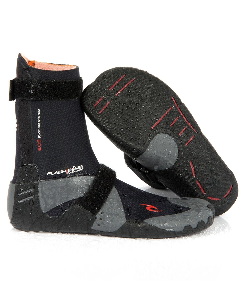 Rip CurlFlash Bomb Hidden Split Toe Wetsuit, Size 8/5mm, Black