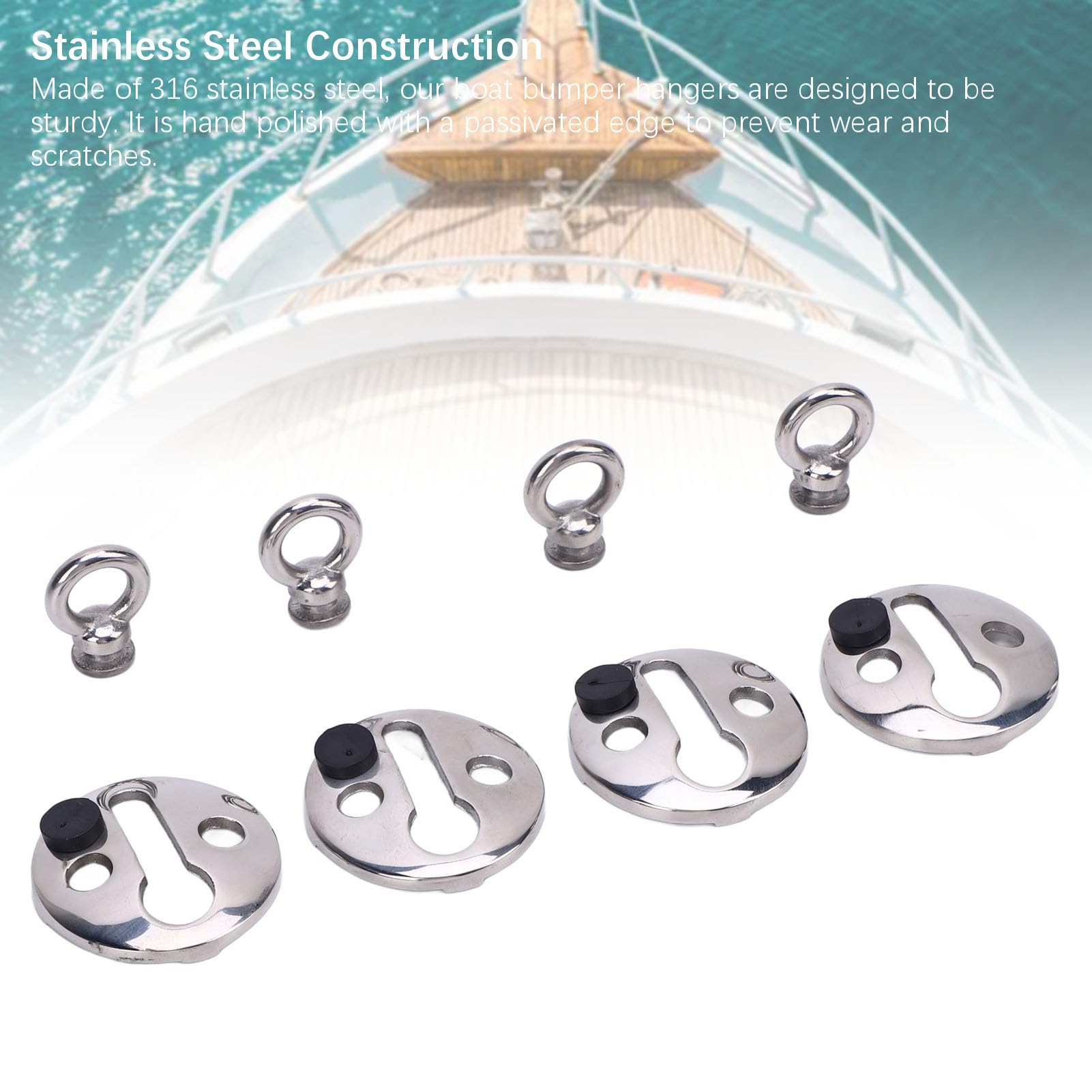Ganchos Para Defensas De 4PCS Liberación Rápida Acero Inoxidable Pulido Sujetadores Compatibles Con Cuerdas Hasta 0 41 Pulgadas Ideales Para Accesorios Náuticos Como Redes De Pesca O Neveras