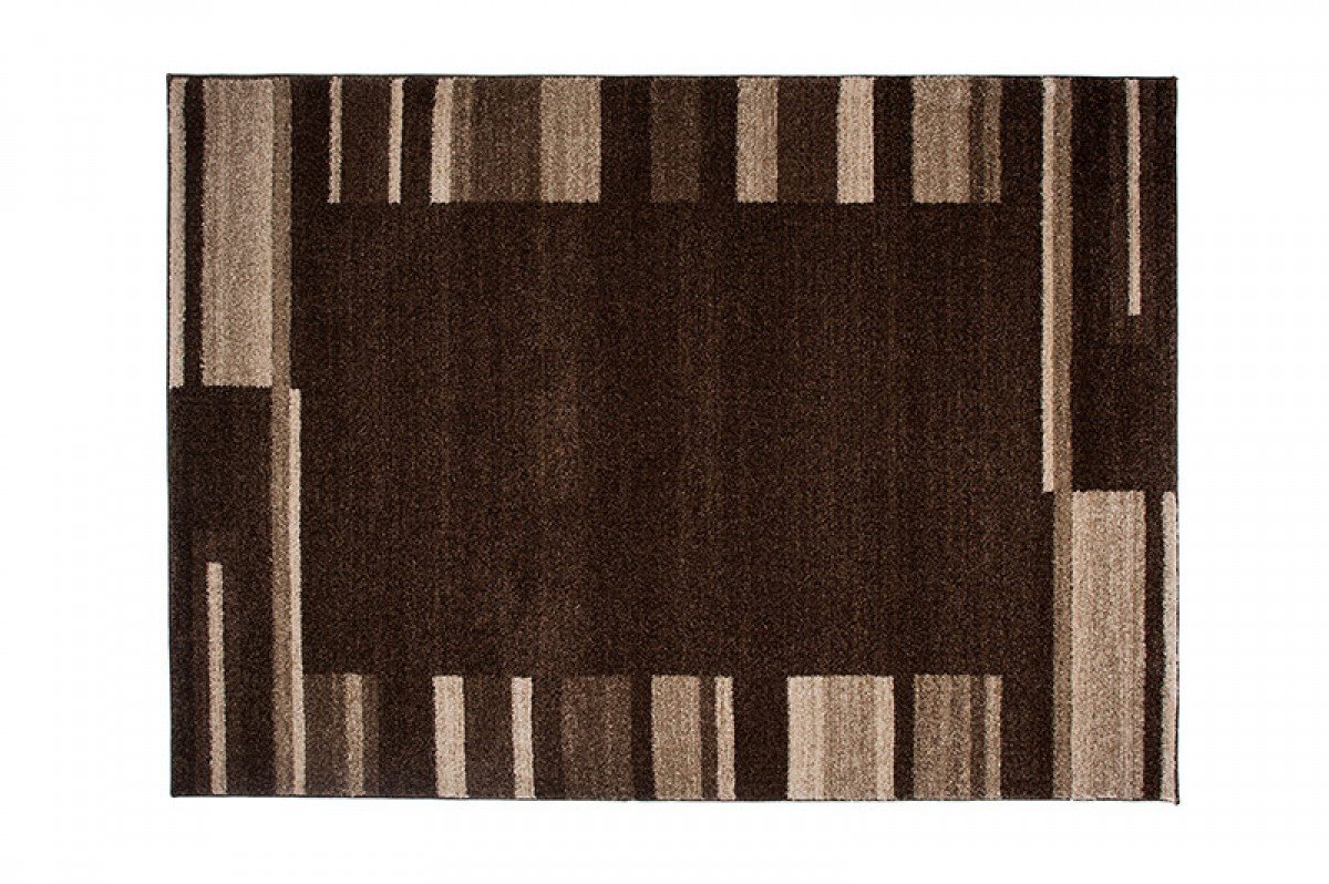 Carpeto Tapis Salon 120x170cm Marron Classique Rétro 90 Doux Poils Courts | Tapis pour Chambre Bureau Salle à Manger Entrée Chauffage au Sol Facile D'entretien Résistant aux Détergents Synthétique