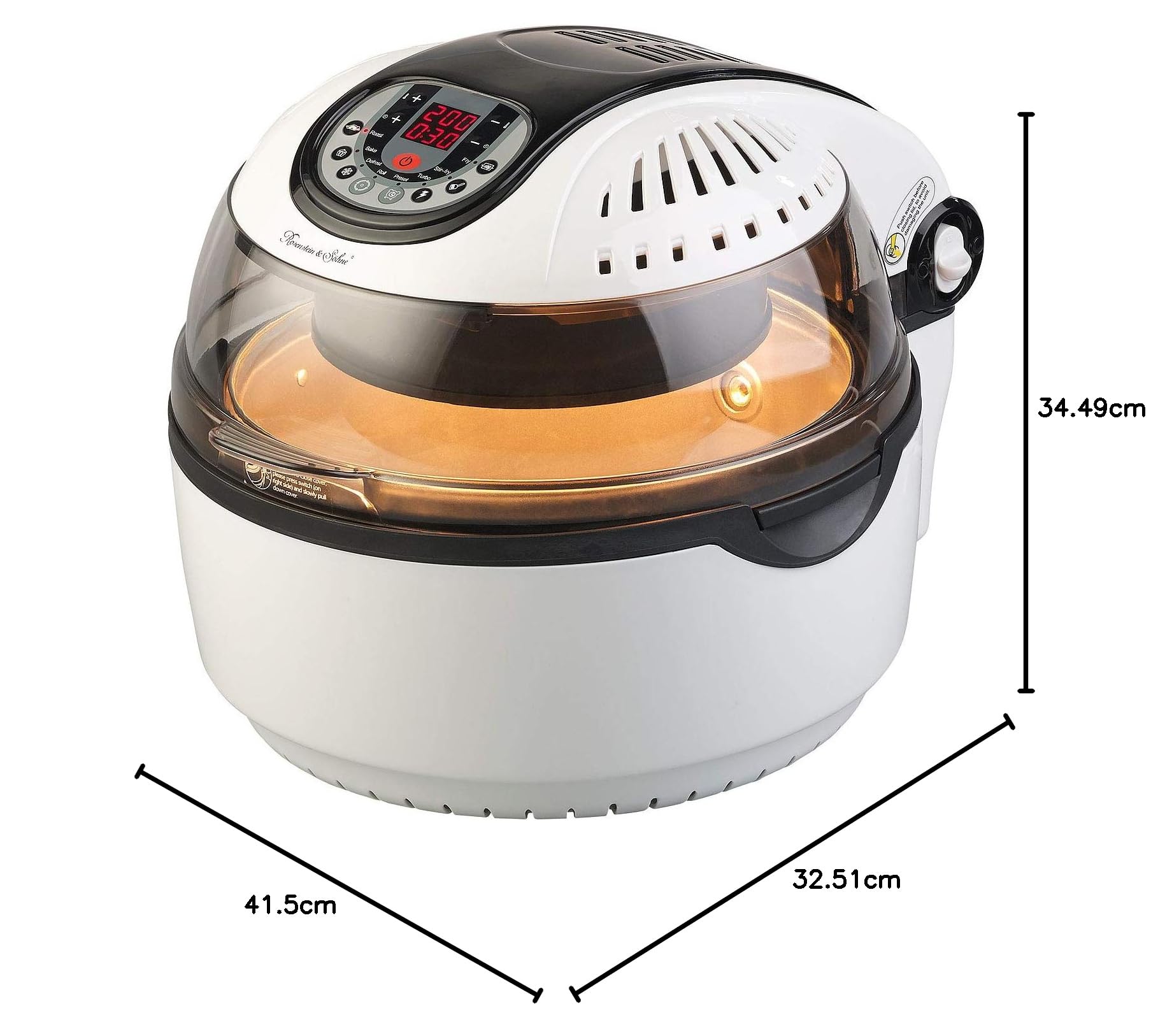 Four à convection halogène 10 L / 1200 W avec 6 programmes et accessoires HK-10 [Rosenstein & Söhne]