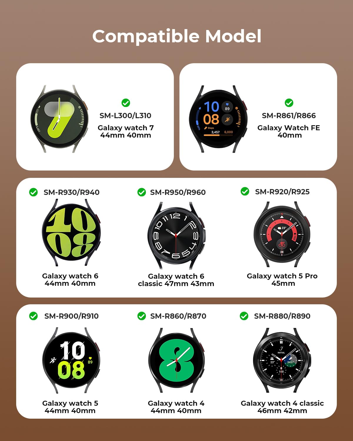 SUNDAREE Compatibile con Cinturino Samsung Galaxy Watch 6 4 Classic 47MM 46MM 43MM 42MM LTE/Watch 7 6 5 4 44MM 40MM/FE/5 Pro 45MM,Nero No Gap Uomo Metallo Acciaio Orologio Cinturini Ricambio Band