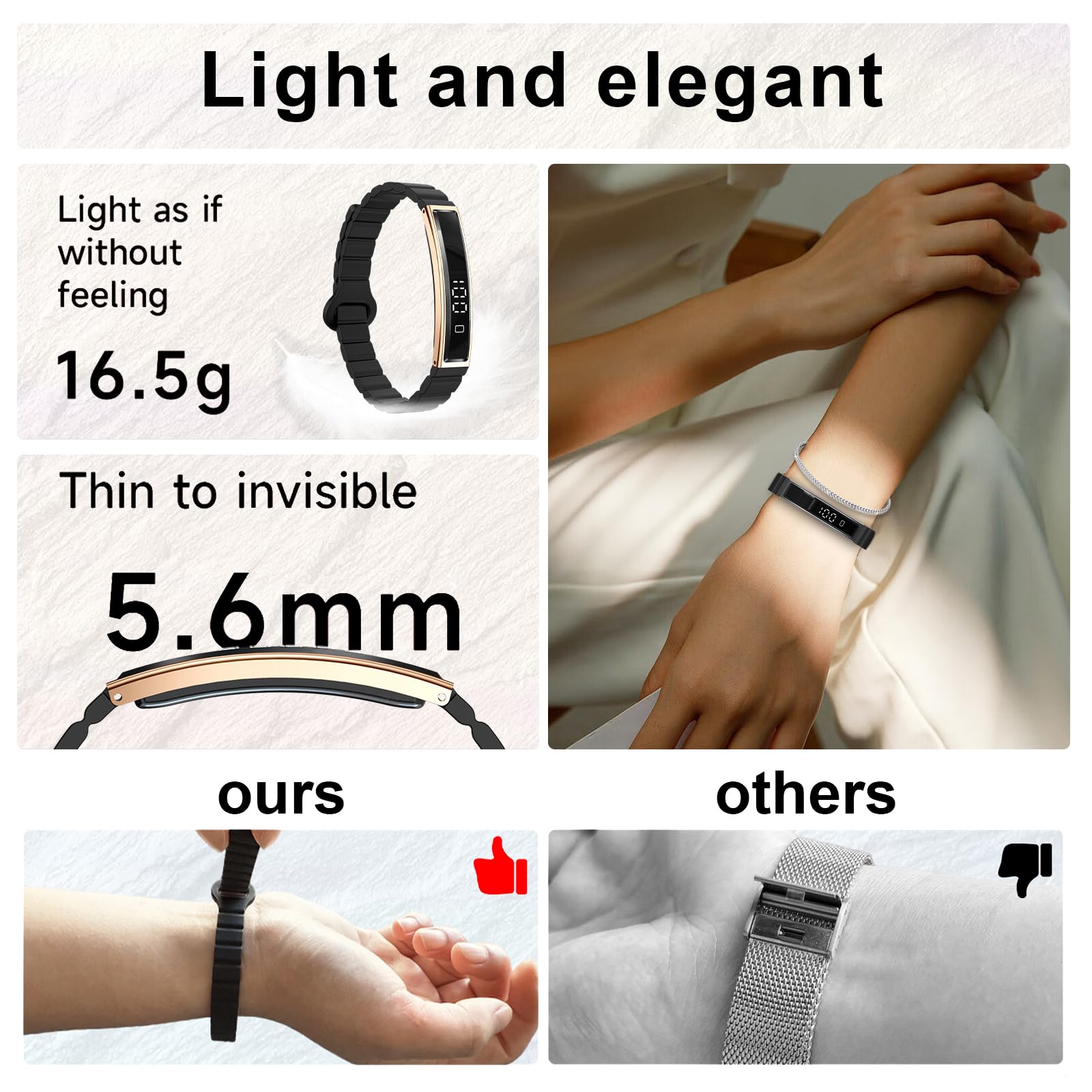 Efolen Orologio intelligente (oro)