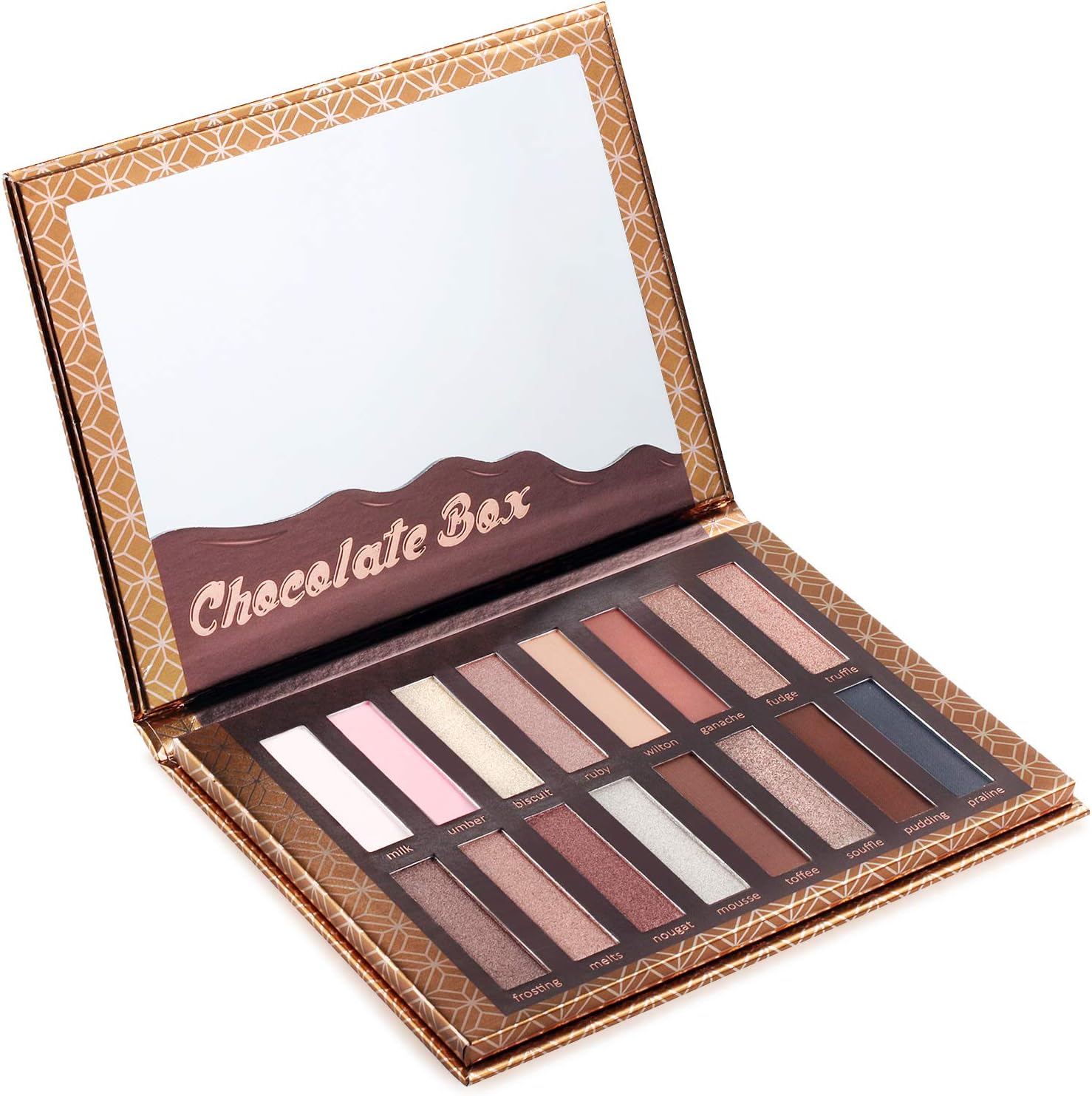 Eyeshadow Palette Chocolate - 16 Matte & Shimmery Colors - Highly Pigmented - Professional Makeup Eye Shadow Kit - Nudes, Warm, Natural, Bronze, Neutral, Smoky Make Up Shades