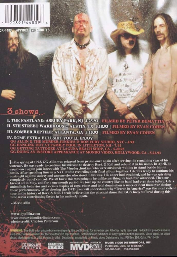 Amazon.co.jp: Terror in America: Live 1993: DVD