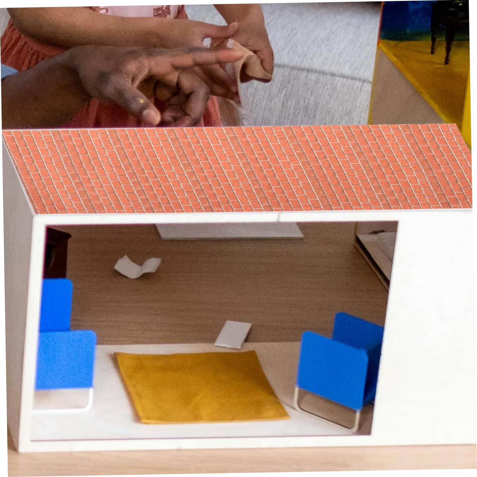 Toyvian 3 Set Carta Da Parati Autoadesiva Per Casa Delle Bambole Carta Da Parati Per Casa Delle Bambole Carta Da Parati Autoadesiva Da 1 A 12 Pezzi Materiale Decorativo Per 2 fogli*3