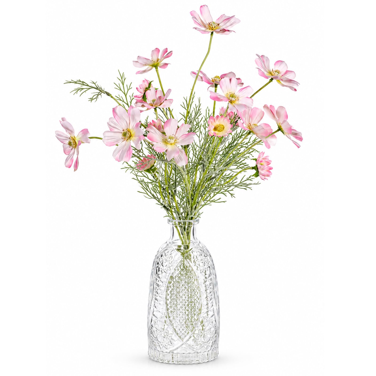 Trinkrittey 2 Pcs Faux Flowers, Fake Wild Flowers Artificial Wildflowers