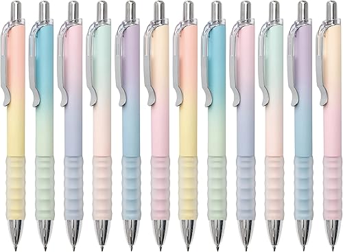 Aisibeiger Bolígrafos de gel de punta media de 0.028 in, tinta negra, bolígrafos retráctiles lindos para escritura suave, suministros de oficina