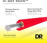 DR Strings NRA-10 NEON Red Coated Acoustic Strings - Extra Lite, 10-48