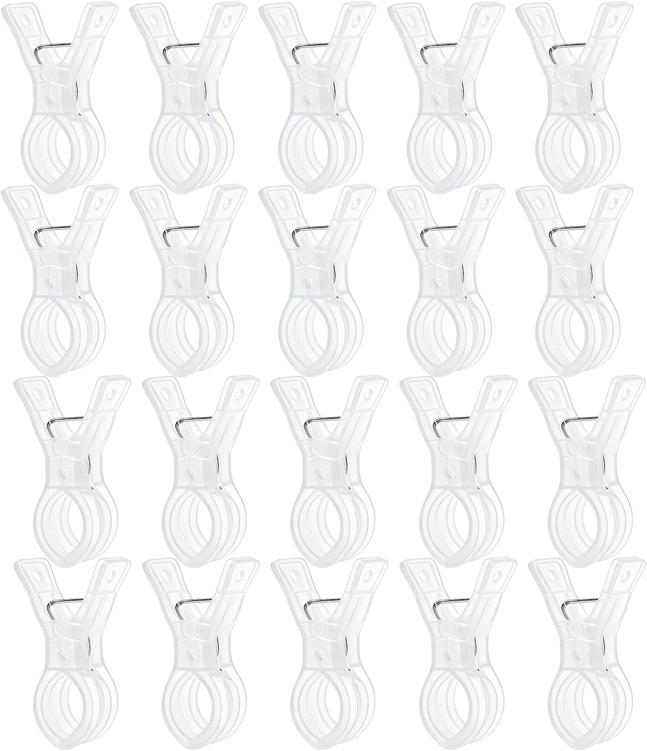 Balloon Arch Clips, 20 Pack Transparent Plastic Clips For Balloon Arch(10 Pack 2.4 Inch And 10 Pack 3.5 Inch), Backdrop Clamps, Spring Clamps For Party Decoration Crafts And Photography Studios