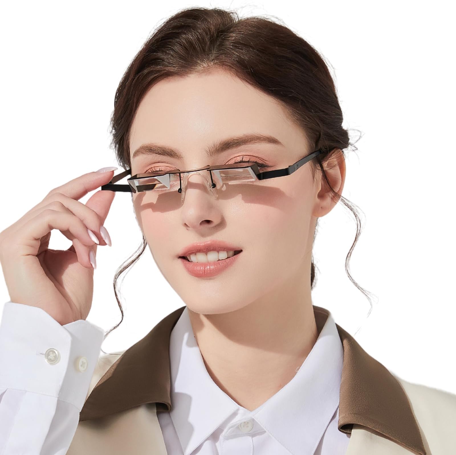 Flammi Lazy Glasses Prism Glasses Horizontal Spectacles Lie Down for Reading/Watching TV