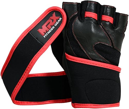 Miniatura 3 de MRX - Guantes de levantamiento de pesas con correa de muñeca de 18 pulgadas de largo, para gimnasio, entrenamiento, ejercicio y fitness