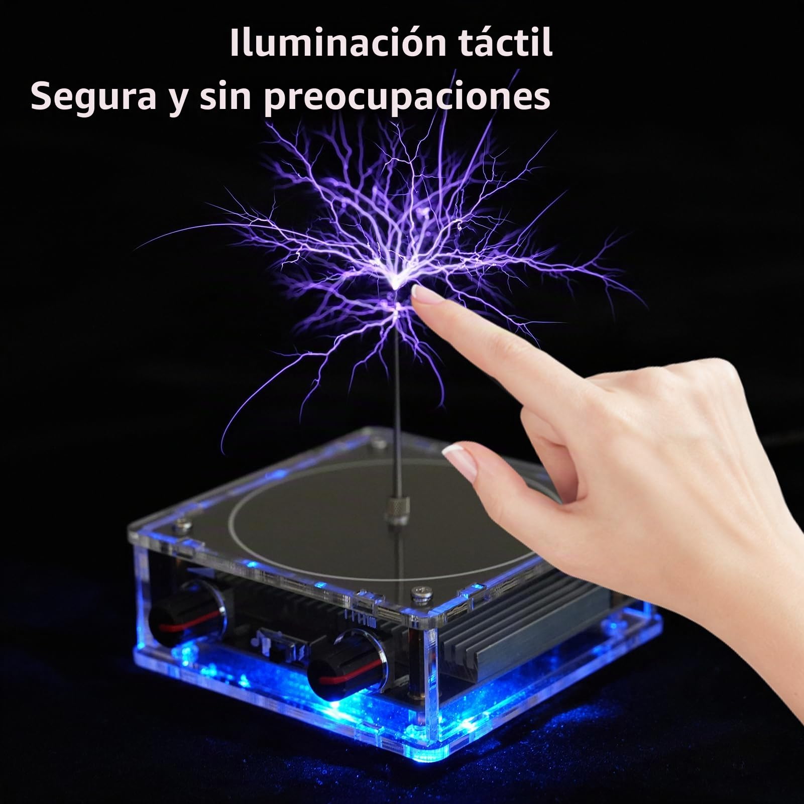Shkalacar Bobina de Tesla de Plasma, Altavoz BT Arco Experimental UE | Arco experimental, Modo de iluminación y música, Altavoz BT, Generador de rayos artificial, Transmisión inalámbrica