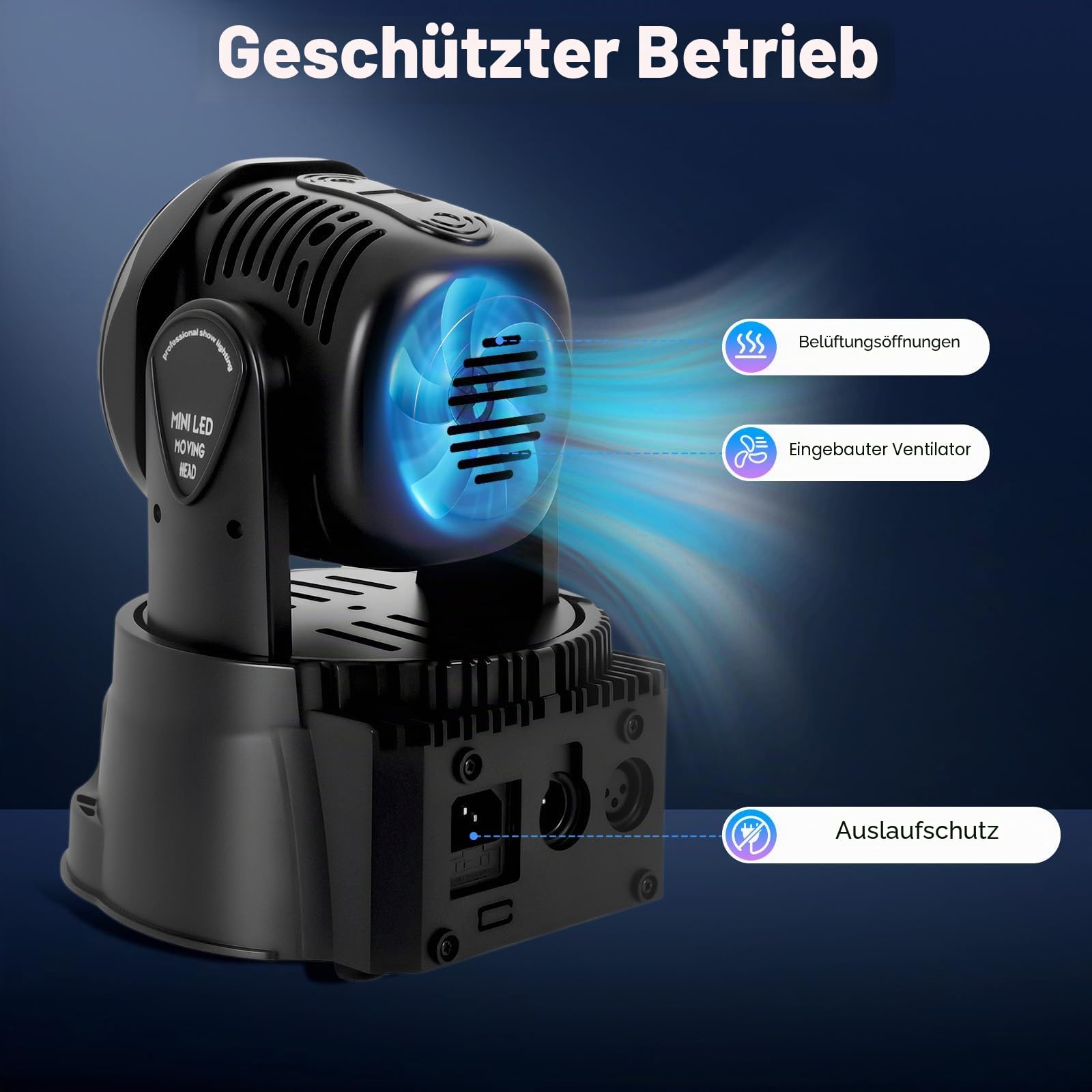 Moving Head Partylicht 4-in-1 LED Discolicht Partylicht Mini Bühnenlicht mit Fernbedienung Geeignet für DJ Bar Club Bühne Halloween Weihnachten Party