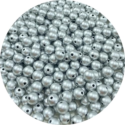 Miniatura 1 de YHYPOCI 300 cuentas de perlas para manualidades de resina de 0.315 pulgadas para hacer joyas, cuentas redondas sueltas con agujero para collares,