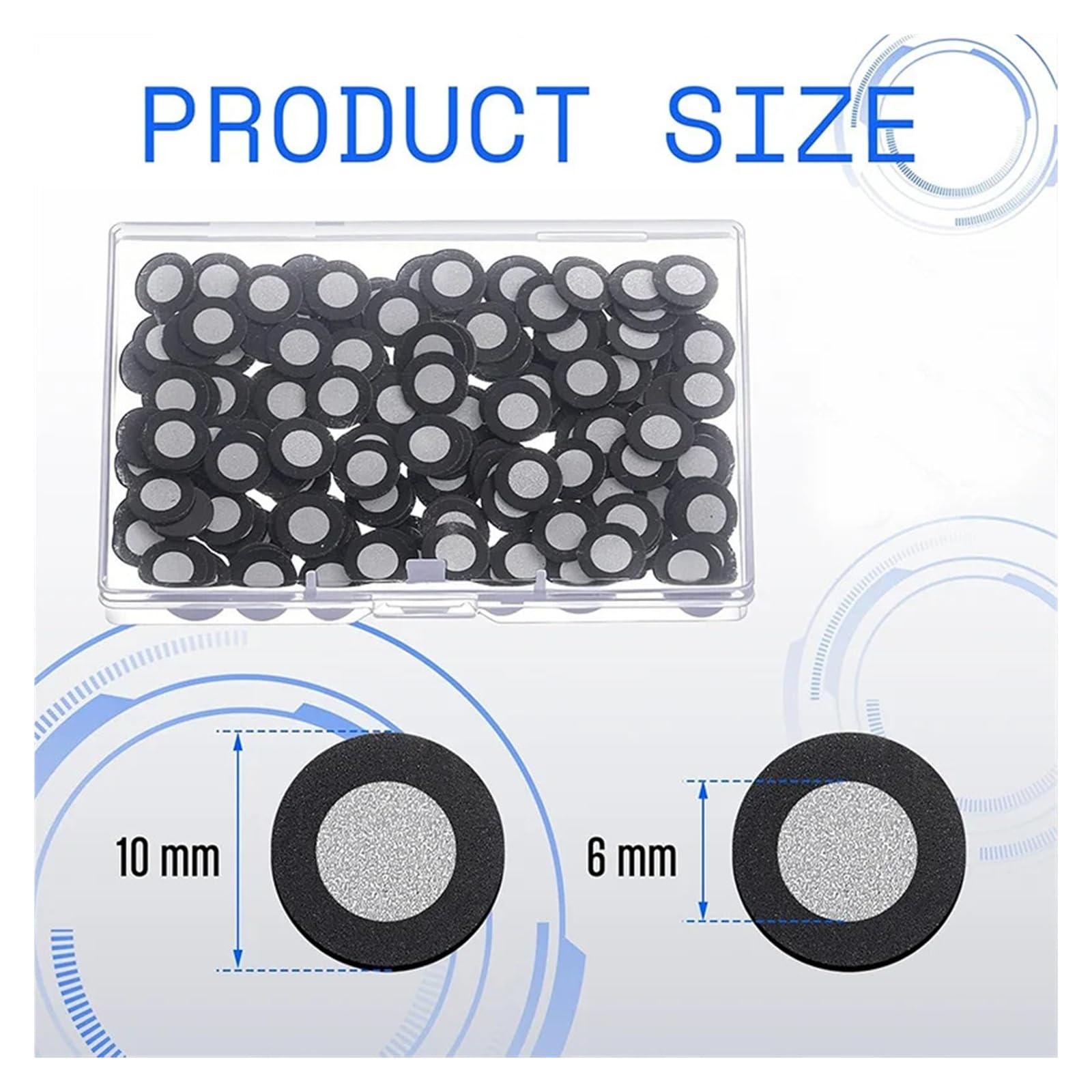 Cibles de positionnement magnétiques for scanner 3D, 100 à 1000 pièces (intérieur 6 mm/extérieur 10 mm), marqueurs de référence à réflexion diffuse for scanner 3D Suivi précis(1000 point)