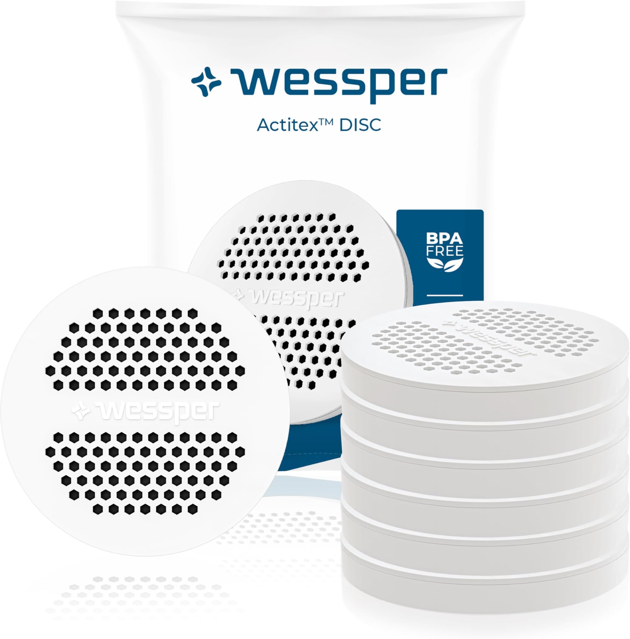 Wessper Disque Filtre eau, Filtrante pour Carafe d'eau et Bouteille eau ...
