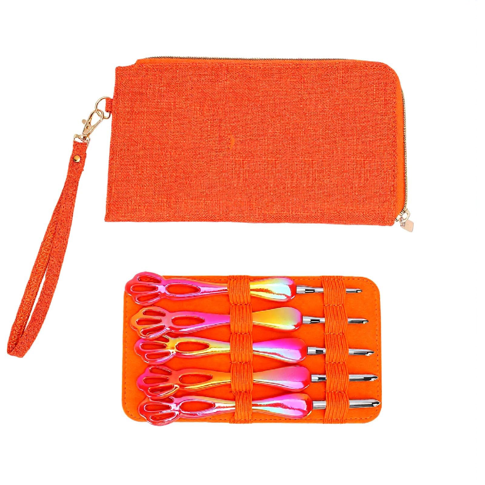 Generic Juego de Agujas de Ganchillo Ergonómicas, Puntas de Aluminio Ligeras para Principiantes, Bufandas y Mantas, 9 Uds.