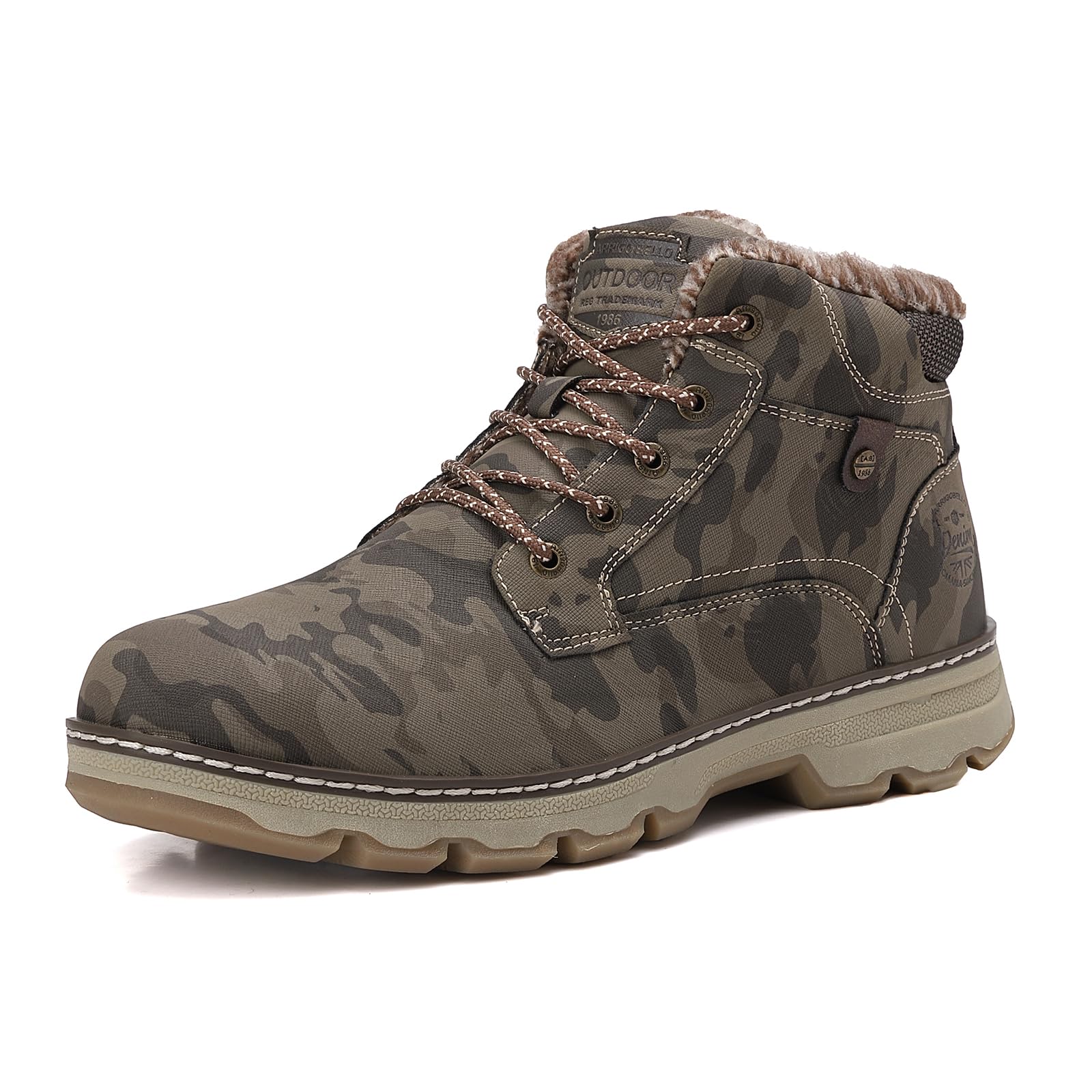 ARRIGO BELLO Botas Hombre Invierno Zapatos de Nieve Botines Cuero Cálido Trekking Boots Antideslizante EU41-46