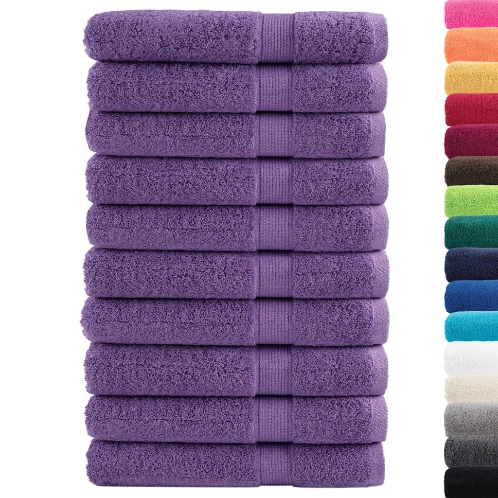 Serviettes de bain 600 g/m² ultra absorbantes et douces en coton violet grand format 100x200 cm