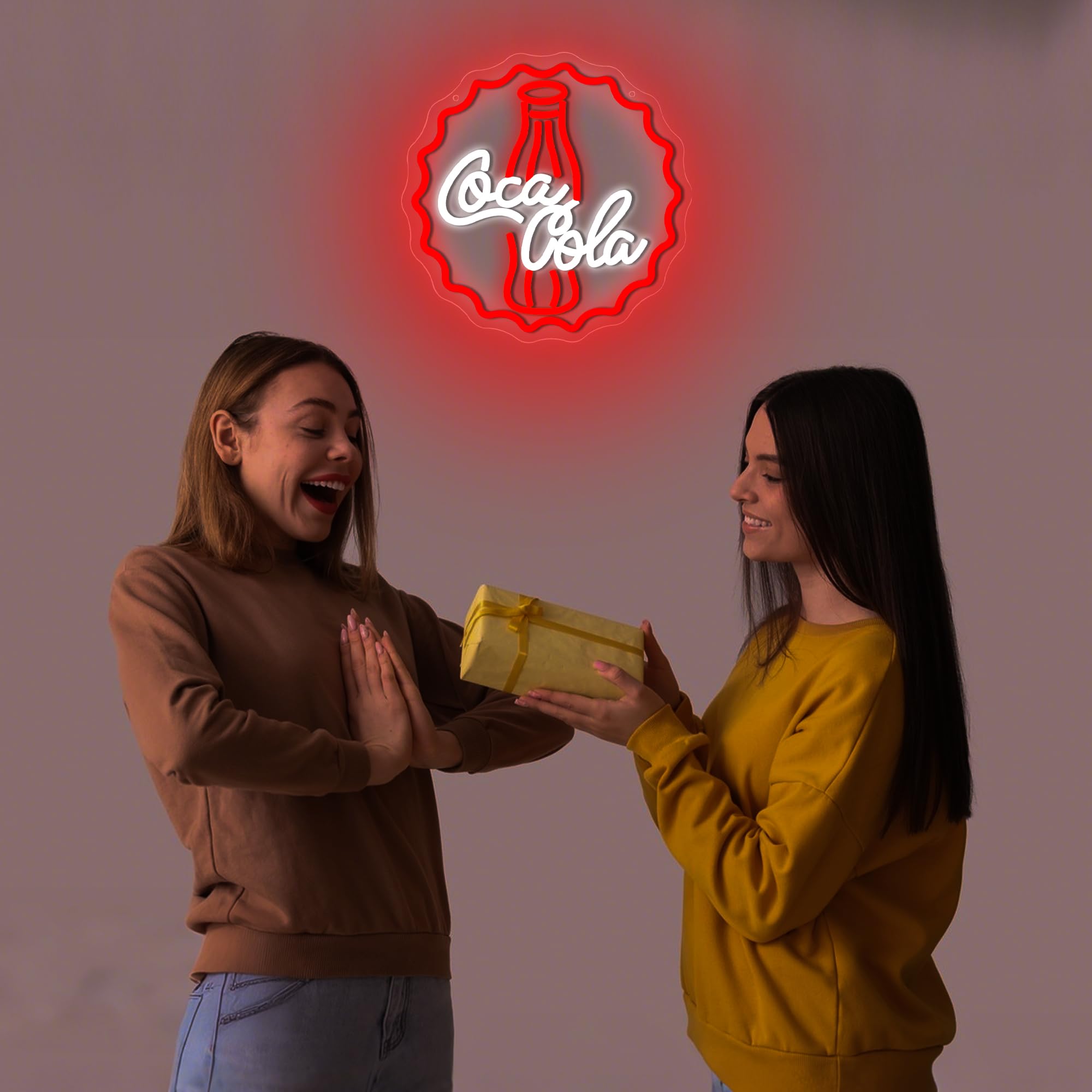 Cola Neonschild für Wanddekoration, dimmbares Neonschild für Männerhöhle, Neonlichter für Schlafzimmer, LED-Geschäftsschilder, geeignet für Bar, Zuhause, Bar, Geschäft, Bistro, Party, Club, Restaurant