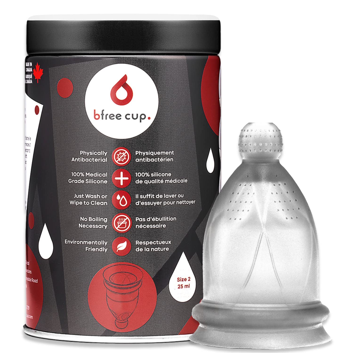 Bfree Copa menstrual – Taza de período reutilizable sin fugas ecológica Tampón/almohadilla alternativa producto de higiene femenina para adolescentes menstruantes, mujeres