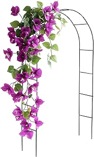Black Metal Garden Arbour Arch Steel Frame Garden Arch for Climbing Plants, Roses, Indoor/Outdoor, Great for Backyard, Lawn, Patio, Courtyard, Wedding Decorations