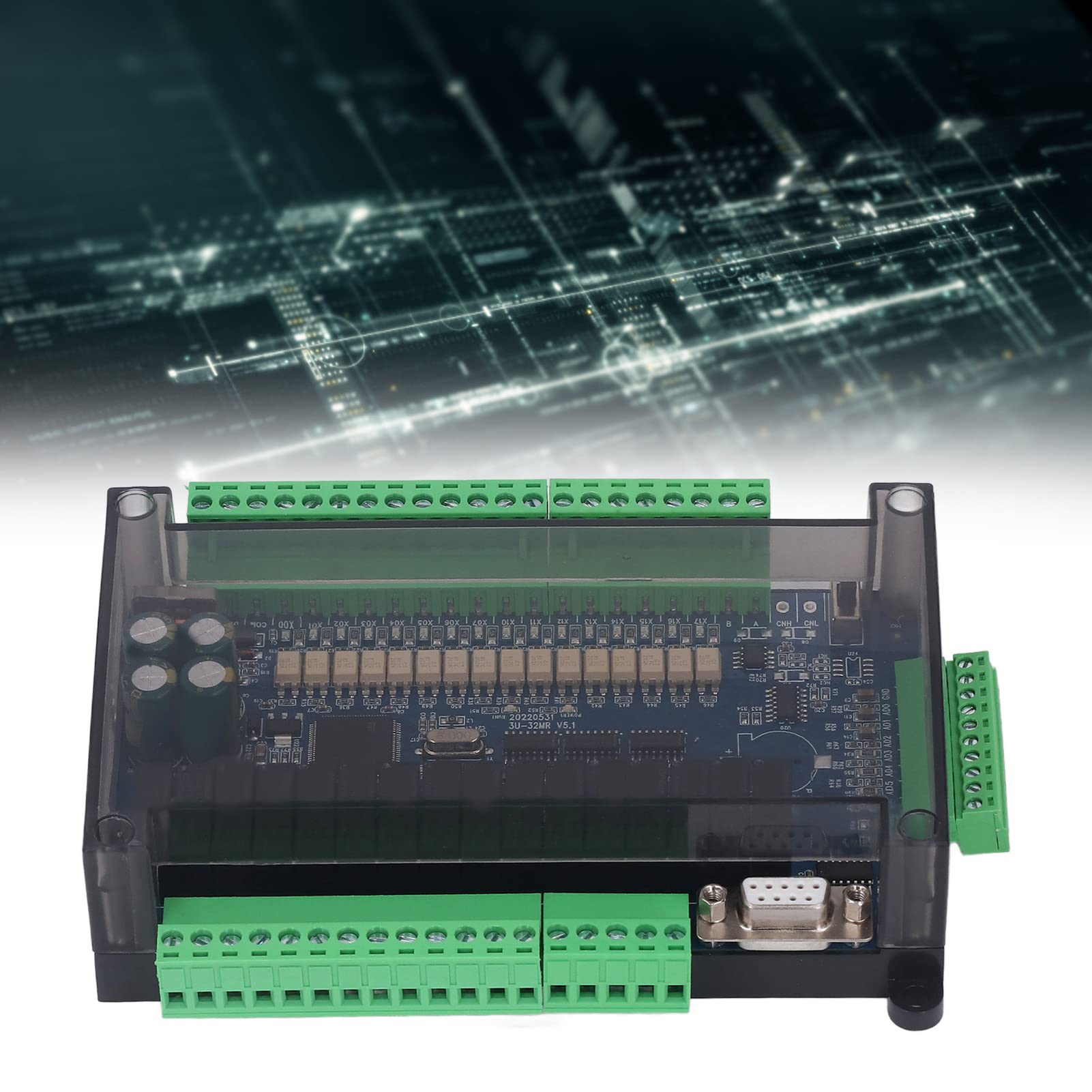 Industrielle Steuerplatine 16 In 16 Out 6AD 2DA RS485 | Logiksteuermodul mit Echtzeituhr für Automatisierung | DC24V PLC Alternative für Druck/Fertigung/Kunststoff