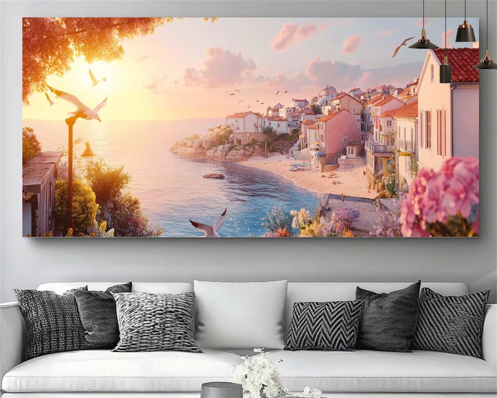 Diamond Painting Fleur broderie kit complet 5D tableau strass 30x60cm pour débutant et enfant - 8
