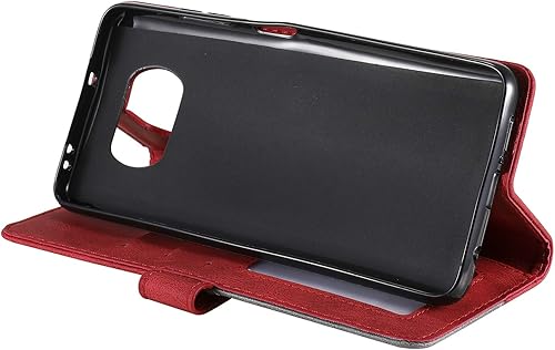 Miniatura 9 de Funda de cuero tipo cartera para Xiaomi Poco X3 NFC, funda de cuero con tapa de PU premium con ranuras de crédito Kickstand para bolsillo de