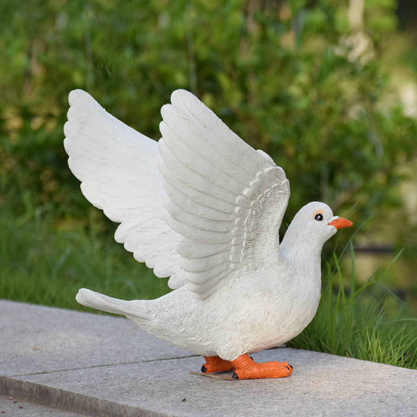  ピジョン 置物 ホワイト Amazon.co.jp: 鳩の置物 白 ピジョン 鳥 えんぎものの置物 とり 動物